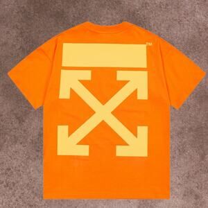 Off-white Men's Orange Short Sleeve T-Shirt